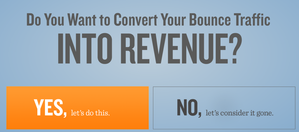 Do you want to convert your bounce traffic into revenue?