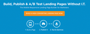 Unbounce landing page as an example of using headlines and buttons properly